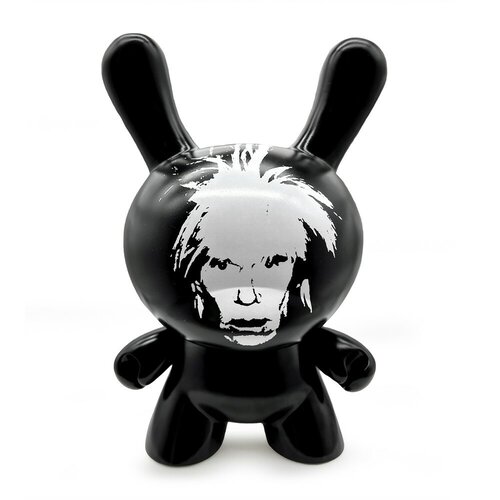 Kidrobot Andy Warhol: Fright Wig Self-Portrait 8" Masterpiece (Monochrome) Dunny by Kidrobot