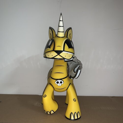 Kidrobot [USED] 8'' Unicornasaurus (Yellow) by Joe Ledbetter