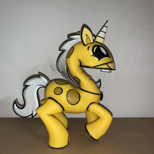 Kidrobot [USED] 8'' Unicornasaurus (Yellow) by Joe Ledbetter