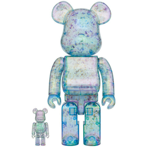 Medicom Toy 400% & 100% Bearbrick set - Anever (Blue) by Onward Kashiyama