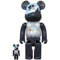 400% & 100% Bearbrick Set - E.T.  (Light Up edition)