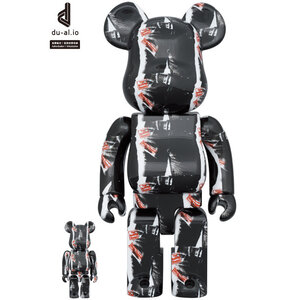 Medicom Toy 400% & 100% Bearbrick Set - The Rolling Stones (Sticky Fingers - Black)