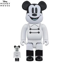 400% & 100% Bearbrick Set - Mickey Mouse (Nighttime)