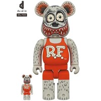 400% & 100% Bearbrick set - Rat Fink by Ed "Big Daddy" Roth (Gray)