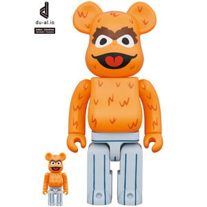 Medicom Toy 400% & 100% Bearbrick set - Oscar The Grouch - Original Orange Edition (Sesame Street)