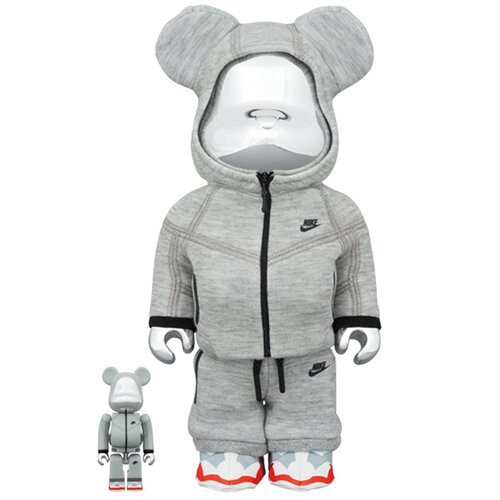 Medicom Toy 400% & 100% Bearbrick Set - Nike Tech Fleece N98