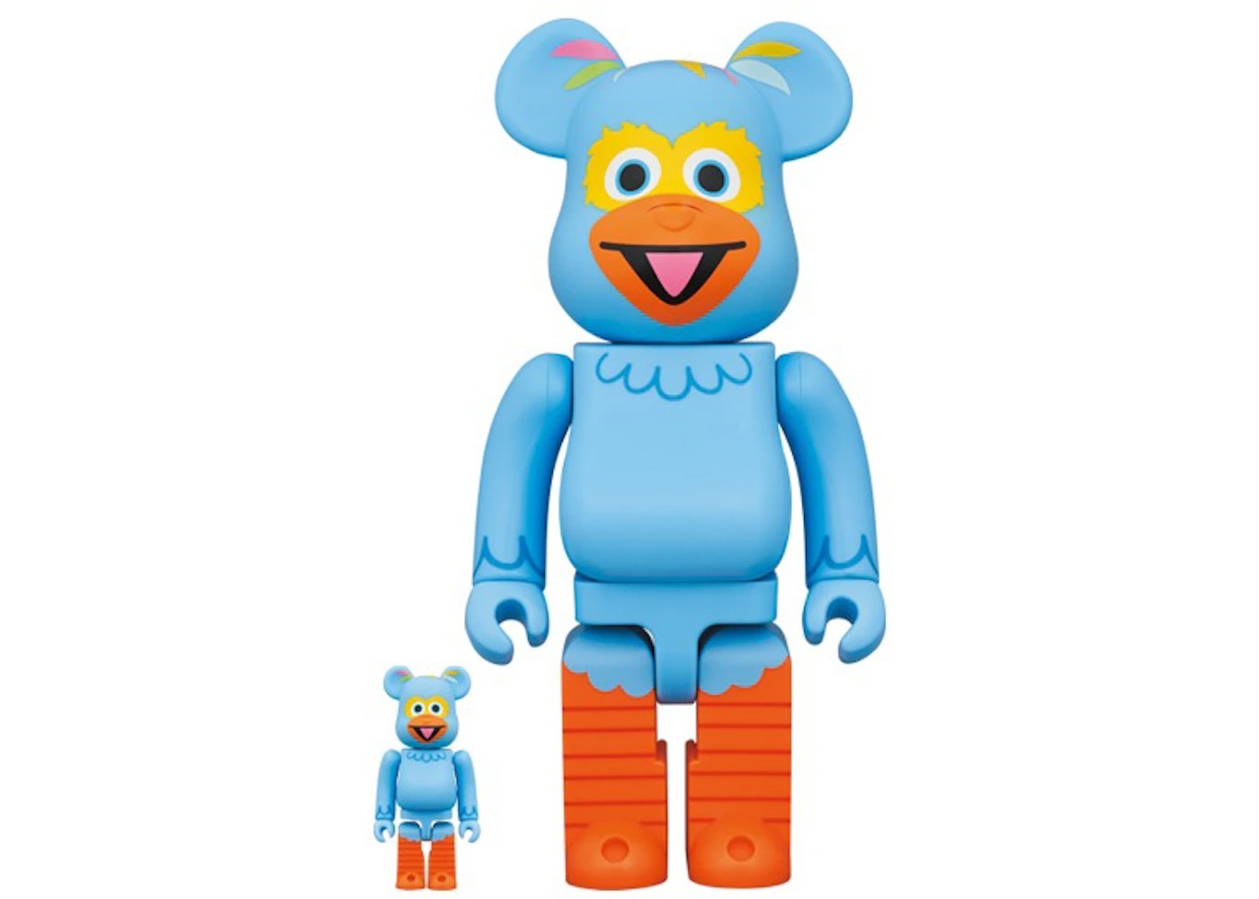 400% & 100% Bearbrick Set - Pino (Sesame Street) by Medicom Toy 