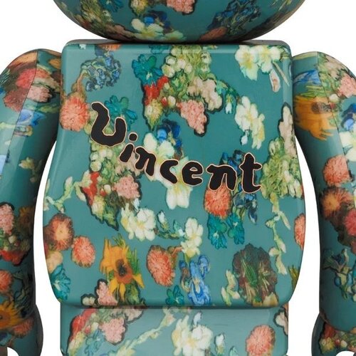 Medicom Toy 400% & 100% Bearbrick set - Vincent Van Gogh (50th Anniversary - Floral Pattern)