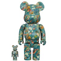 400% & 100% Bearbrick set - Vincent Van Gogh (50th Anniversary - Floral Pattern)