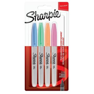 Sharpie Sharpie Permanent Classic Fine Pastel Markers – 4x pack