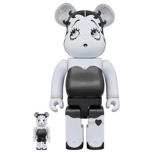 Medicom Toy 400% & 100% Bearbrick set - Betty Boop (Black & White Edition)