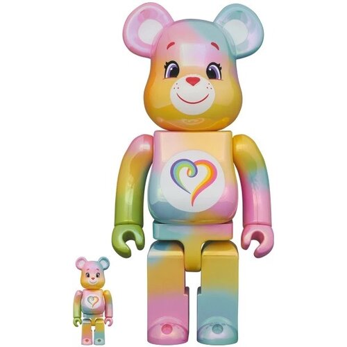 Medicom Toy 400% & 100% Bearbrick Set - Togetherness Bear (Care Bears)