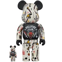 400% & 100% Bearbrick Set - Hellfire Club (Stranger Things)