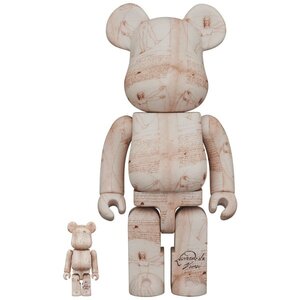 Medicom Toy [PO] 400% & 100% Bearbrick Set - Leonardo Da Vinci (Vitruvian Man)