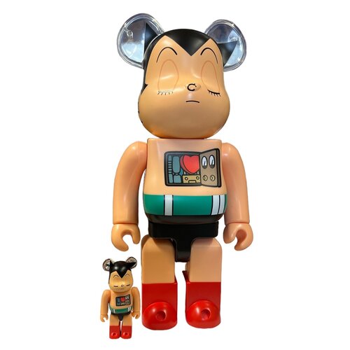 Medicom Toy [DISPLAY ITEM] 400% & 100% Bearbrick Set - Astro Boy (Sleeping ed.)