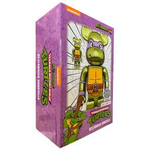 Medicom Toy [DAMAGED BOX] 400% & 100% Bearbrick Set - Donatello Chrome (Teenage Mutant Ninja Turtles)