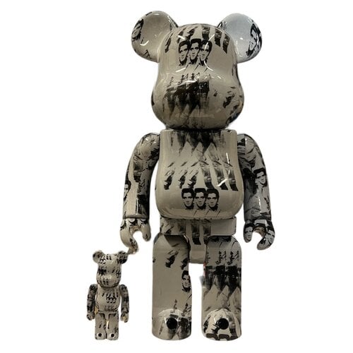 Medicom Toy [DISPLAY ITEM] 400% & 100% Bearbrick set - Andy Warhol (Elvis Presley)