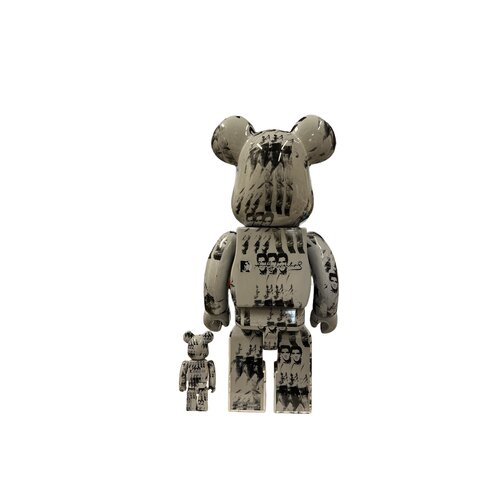 Medicom Toy [DISPLAY ITEM] 400% & 100% Bearbrick set - Andy Warhol (Elvis Presley)