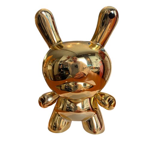 Kidrobot 8'' Too Many Cell Phones Dunny (Gold) by Zeitgeist Toys