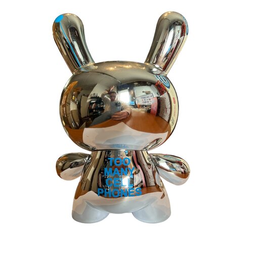 Kidrobot 8'' Too Many Cell Phones Dunny (Silver) by Zeitgeist Toys