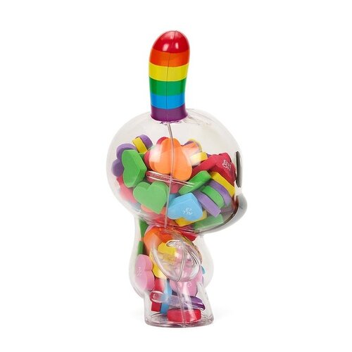 Kidrobot 8"NOH8: Rainbow Clear Shell Hearts Dunny by Kidrobot