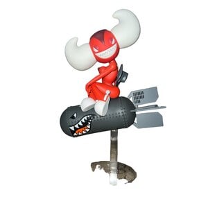 Kidrobot [USED] 11'' Red Danger Akuma Bomb by Huck Gee