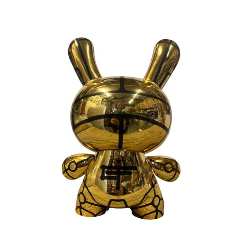 Kidrobot [USED] 8'' Evil Gold Metal Dunny by David Flores