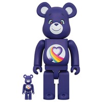 400% & 100% Bearbrick Set - Rainbow Heart Bear (Care Bears)