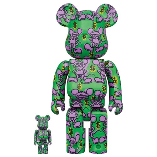Medicom Toy 400% & 100% Bearbrick set - Keith Haring v11