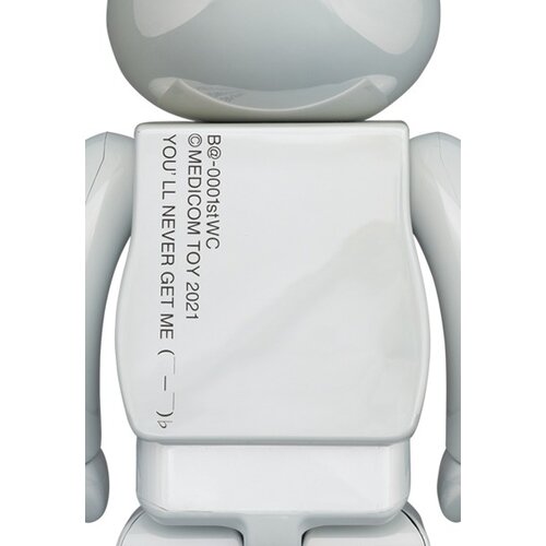 Medicom Toy 400% Bearbrick - Bearbrick Logo - 1st Model (White Chrome)