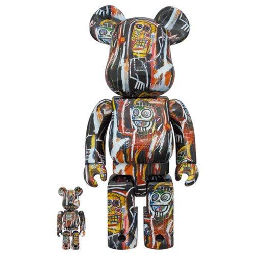 Medicom Toy 400% & 100% Bearbrick Set - Jean-Michel Basquiat v11