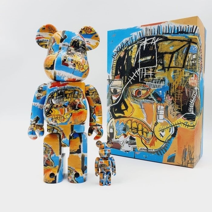 Medicom Toy 400% u0026 100% Bearbrick Set - Jean-Michel Basquiat v10