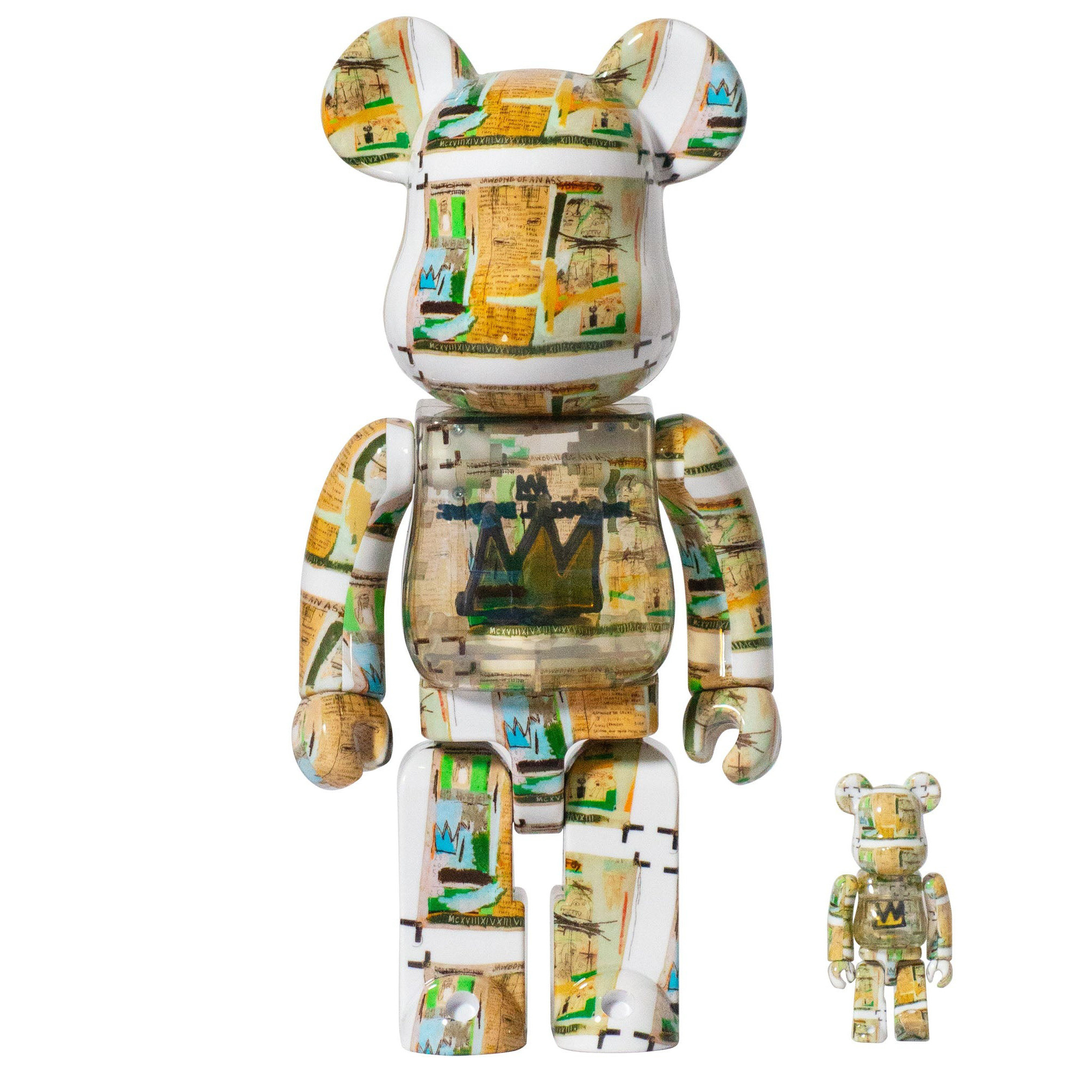 Medicom Toy 400% u0026 100% Bearbrick Set - Jean-Michel Basquiat (King Pleasure)