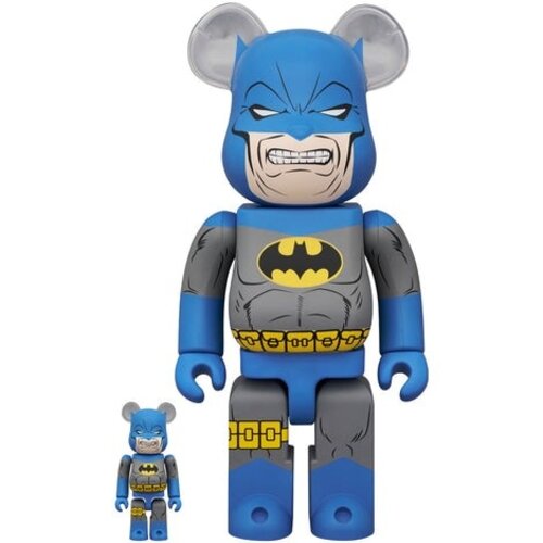 Medicom Toy [PO] 400% & 100% Bearbrick set - Batman (The Dark Knight  Returns Blue)