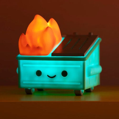 100% Soft Dumpster Fire - Night Light (Green)