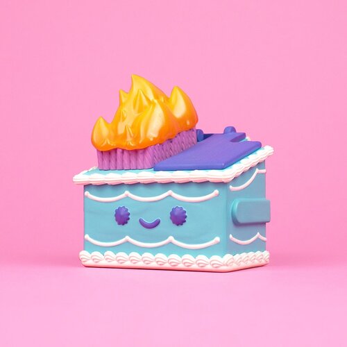 100% Soft Birthday Cake Dumpster Fire - Vinyl Figure