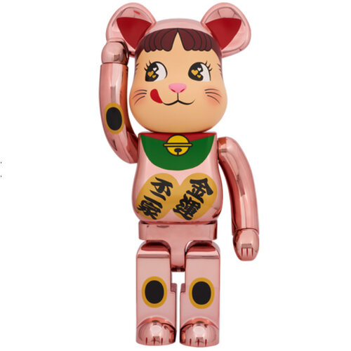 Medicom Toy 1000% Bearbrick - Peko-Chan Maneki Neko (Pink Gold)