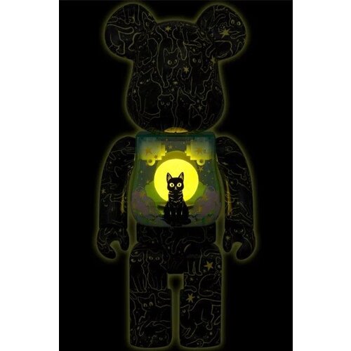 Medicom Toy 400%  Bearbrick - Cat in the Night Sky (Hikari Bambi)