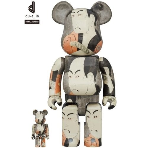 Medicom Toy 400% & 100% Bearbrick Set - Boston Museum (Toshusai Sharaku)