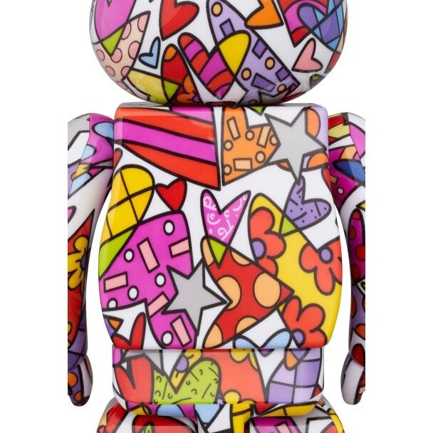 400% & 100% Bearbrick Set - Romero Britto (Hearts) by 400% & 100% Bearbrick Set - Romero Britto (Hearts) by