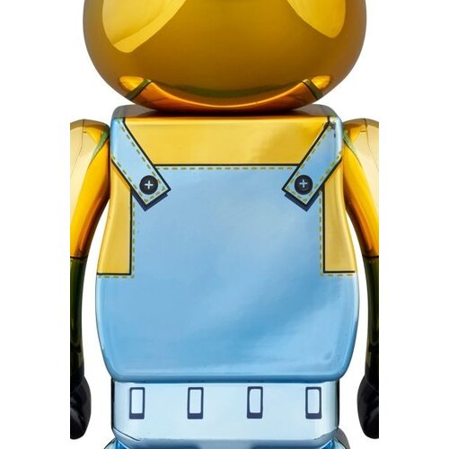 400% + 100% Bearbrick Set - Minion BOB (Chrome) by Medicom 400% + 100% Bearbrick Set - Minion BOB (Chrome) by Medicom