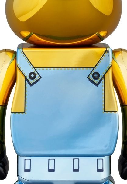 400% + 100% Bearbrick Set - Minion BOB (Chrome) by Medicom 400% + 100% Bearbrick Set - Minion BOB (Chrome) by Medicom