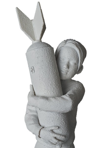 Bomb Hugger Sculpture (Gesso Edition) by Banksy x BRANDALISM Bomb Hugger Sculpture (Gesso Edition) by Banksy x BRANDALISM