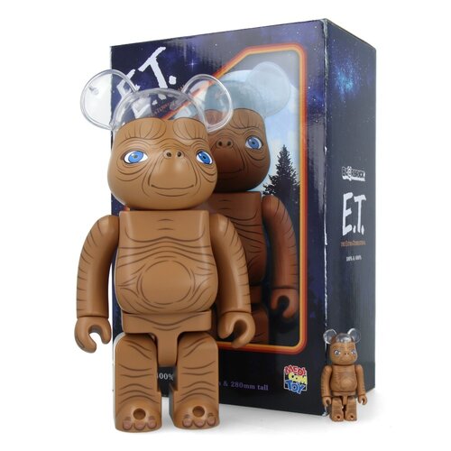 Medicom Toy 400% & 100% Bearbrick Set - E.T.