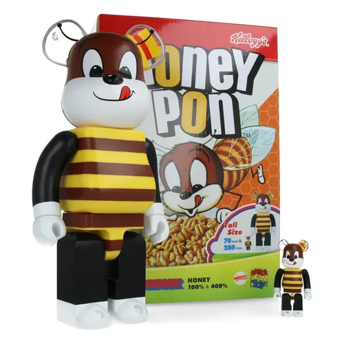 Medicom Toy 400% & 100% Bearbrick set – Kellogg's (Honey)