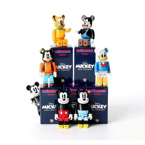 Medicom Toy 100% Bearbrick Blindbox Chase Series - Mickey and Friends Medicom Toy 100% Bearbrick Blindbox Chase Series - Mickey and Friends