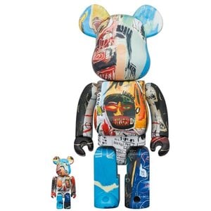 Medicom Toy 400% & 100% Bearbrick Set - Jean-Michel Basquiat (BWWT 3)