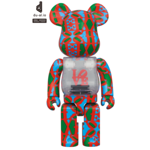 Medicom Toy 400% Bearbrick - Robert Indiana - LOVE