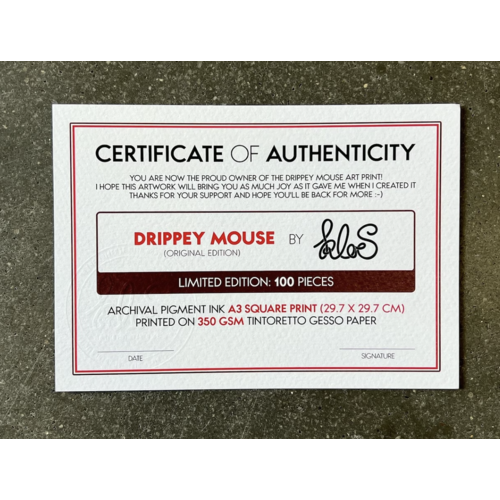 Kloes Drippey Mouse Print (30x30) by Kloes