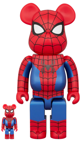 BE@RBRICK - BE@RBRICK FRIENDLY SPIDER-MAN 100％ 400％ Bearbrick x Marvel Spider-Man No Way Home Friendly